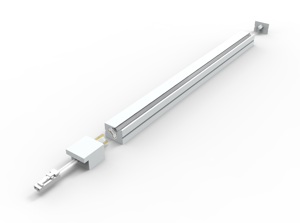 CABIN NEON orientación 45º corte libre (superficie o empotrado) N530 DC24V 15*11mm 3000K CRI>80 12W