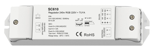 [SC610] Regulador SC610 3x240w RGB 220V TRIAC + TUYA